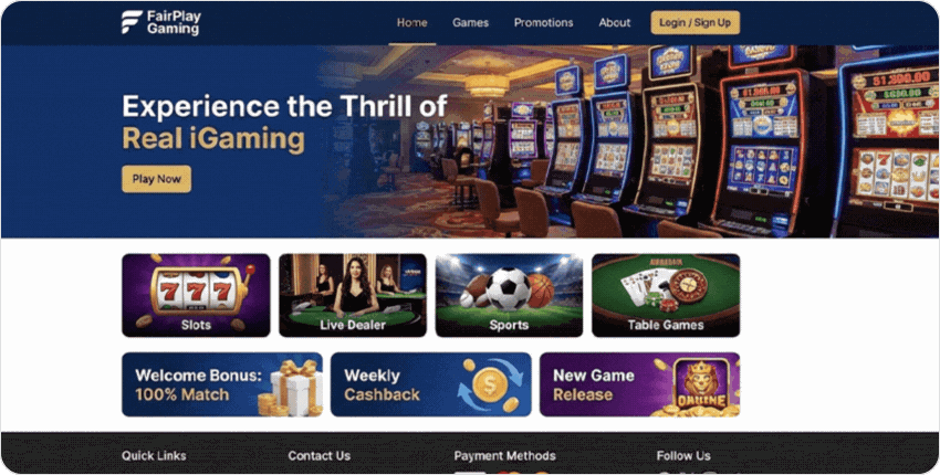 Igaming- In Page Push Ad