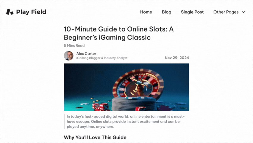 Igaming in-page-push