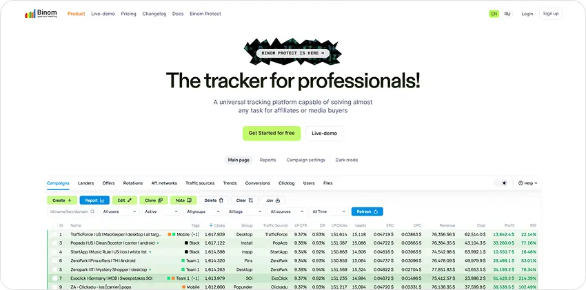 10 Popular Ad Tracking Tools For Affiliate Marketers: Improve Roi, Conversions, And Campaign Performance 5 Binom Ad Tracker
