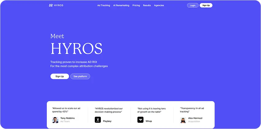 10 Popular Ad Tracking Tools For Affiliate Marketers: Improve Roi, Conversions, And Campaign Performance 9 Hyros Ad Tracker