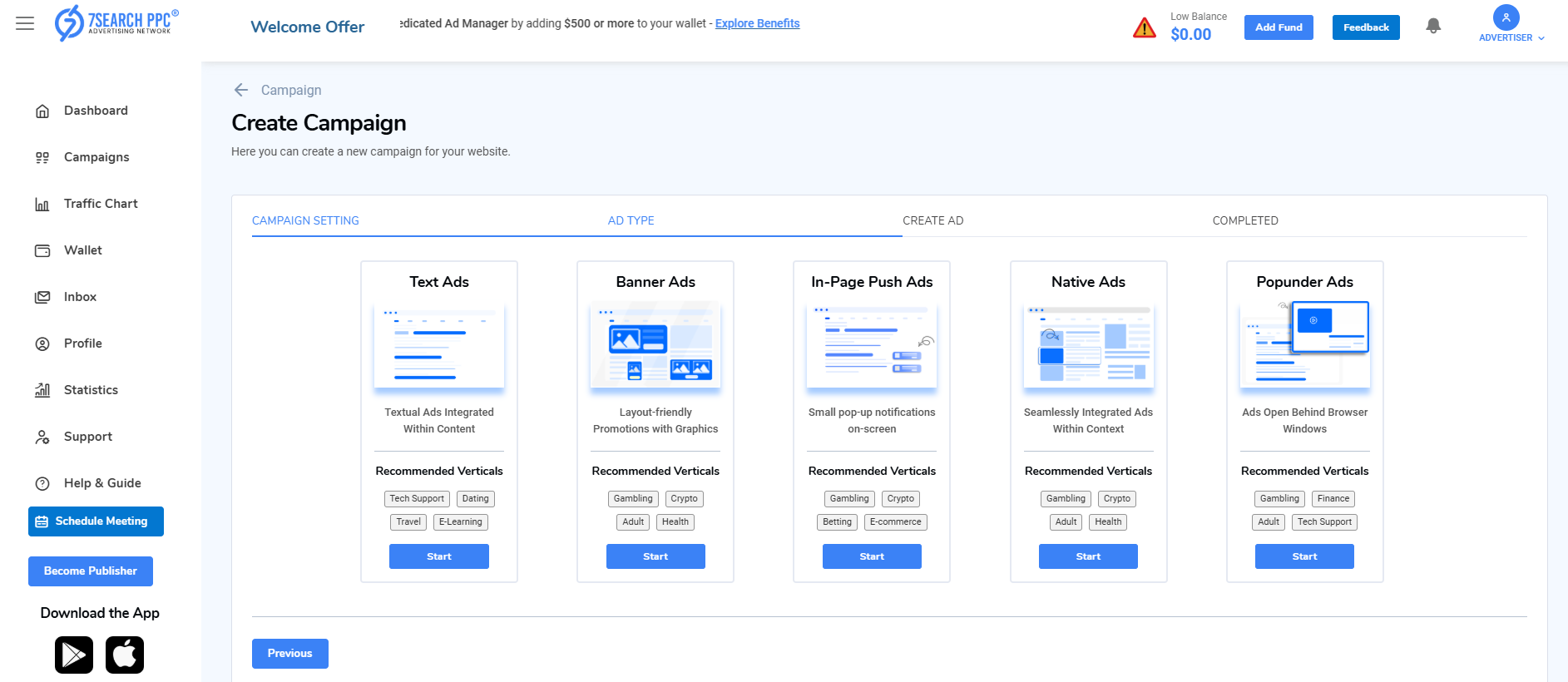 Select Ad Type