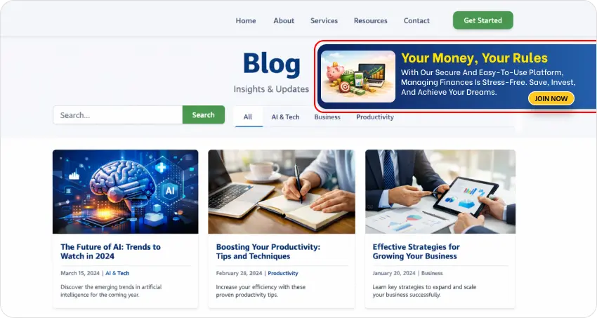 Finance Advertising Guide: Strategies, Regulations &Amp; Tips For Success 4 In-Page Push Ads