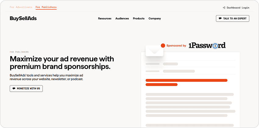 Buysell Ads - Publisher