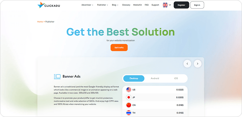 Clickadu - Publisher