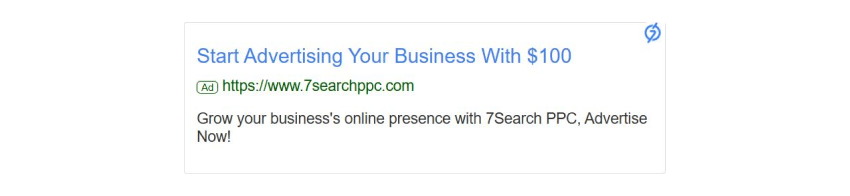 Example of 7SearchPPC Text Ad
