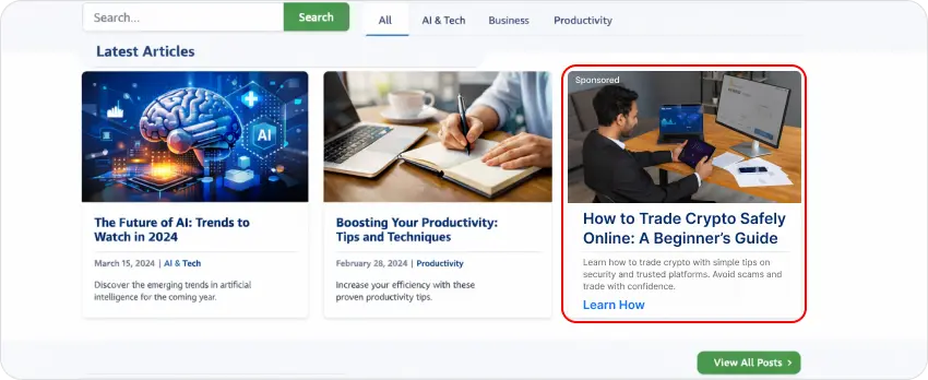 Sponsored Native Placements