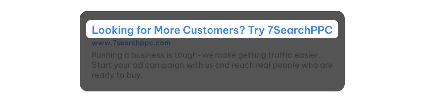 Text Ad - Heading