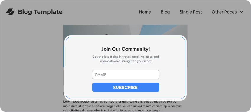 Email Newsletter Subscription