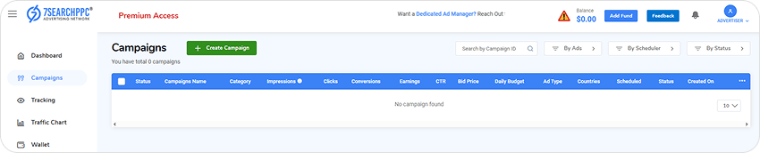 Create Campaign - 7searchPPC