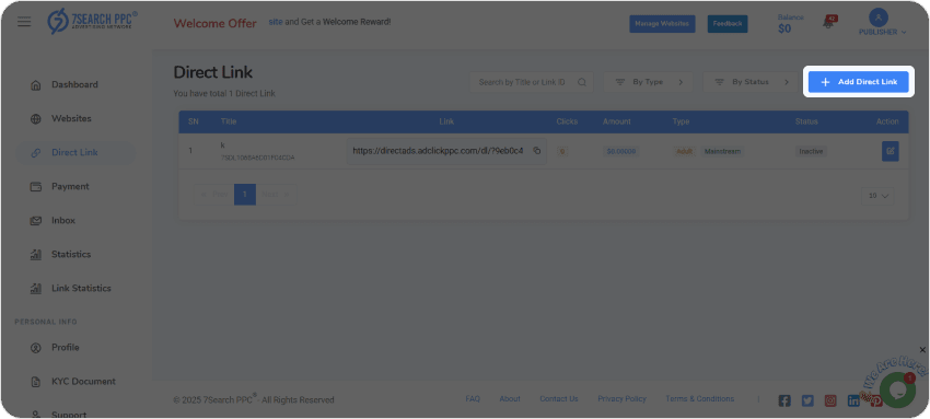 Get Your Unique Direct Link