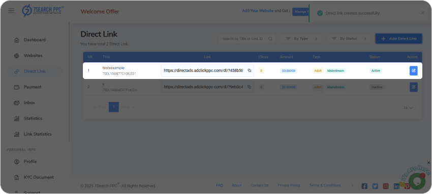 Share The Direct Link