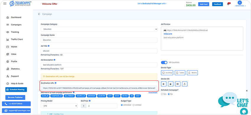 Tracker'S Destination Url