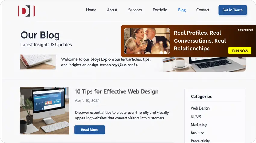 Mature Personal - In-Page-Push Ads