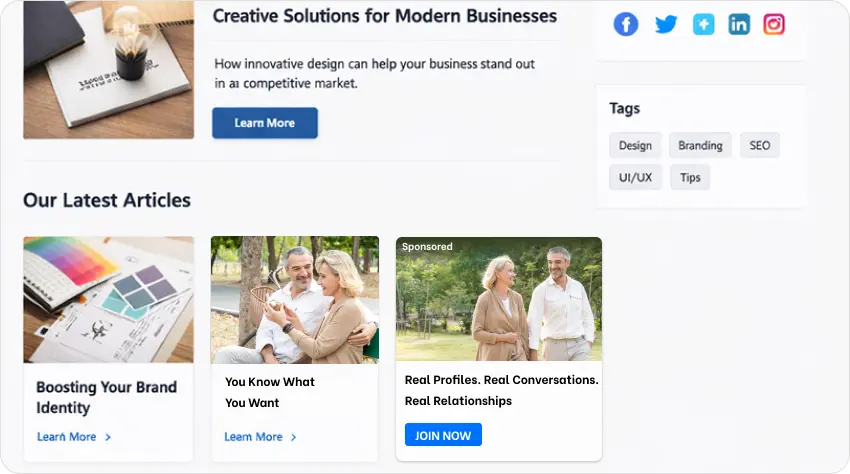 Mature Personal - Native Ads