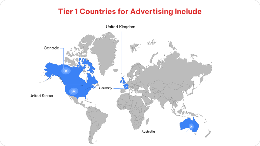 Advertising Tier: Tier 1, Tier 2 &Amp; Tier 3 Traffic Explained 2 Tier 1 Countries