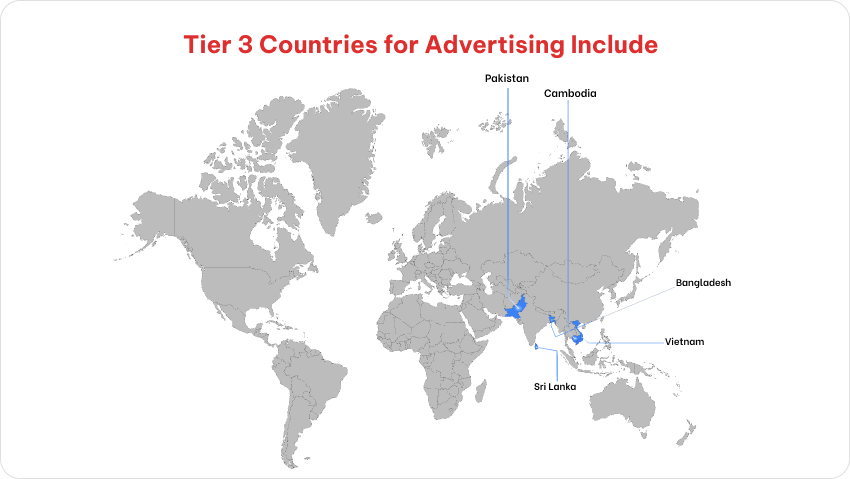 Advertising Tier: Tier 1, Tier 2 &Amp; Tier 3 Traffic Explained 4 Tier 3 Countries