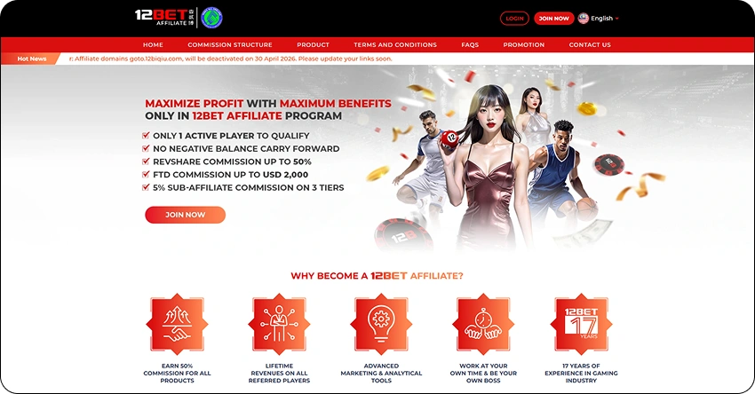 Top-Rated iGaming Affiliate Programs in 2026: A Complete Guide 4 12BET AFFILIATE gambling program