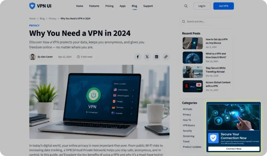 Push Traffic Explained: How It Works, Costs, and Best Verticals 8 Classic Push VPN Ad